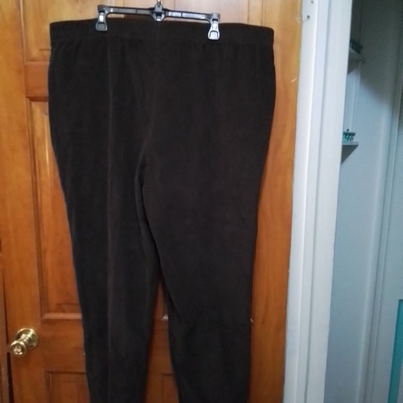 Basic Edition brown  Corduroy pants with elastic waist size 2x  New with tags - Picture 3 of 3